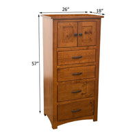 Cortland Amish Mission 4-Drawer Lingerie Dresser