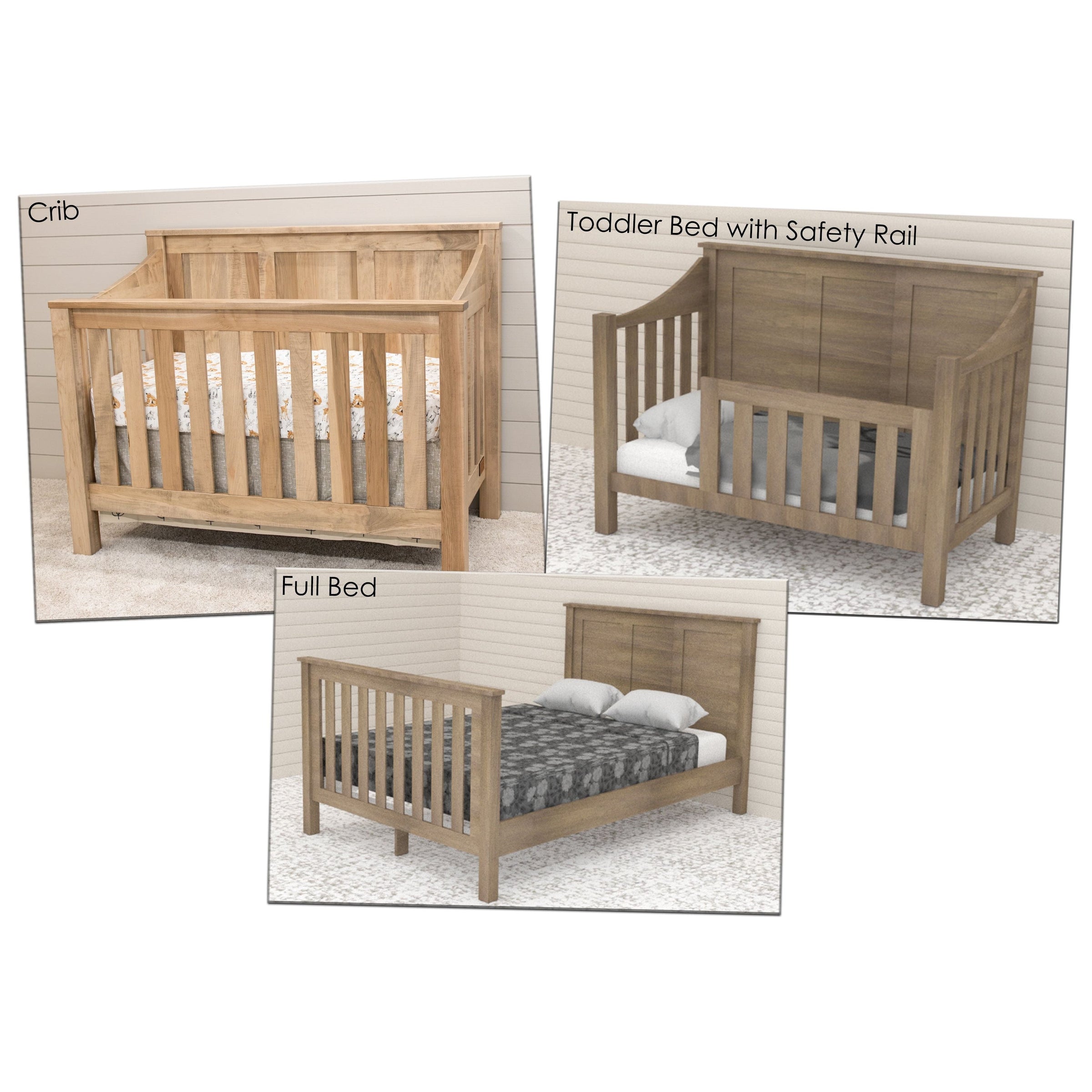Ever Maple Wood Convertible Crib | GS