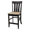 Crestline 24" Black & Wood Stationary Bar Stool | M-DK&RWO-GRB
