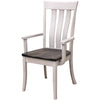 Crestline White & Wood Amish Arm Dining Chair | M-AV&GS