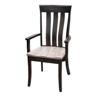 Crestline Black & Wood Amish Arm Dining Chair | M-DK&O-SS
