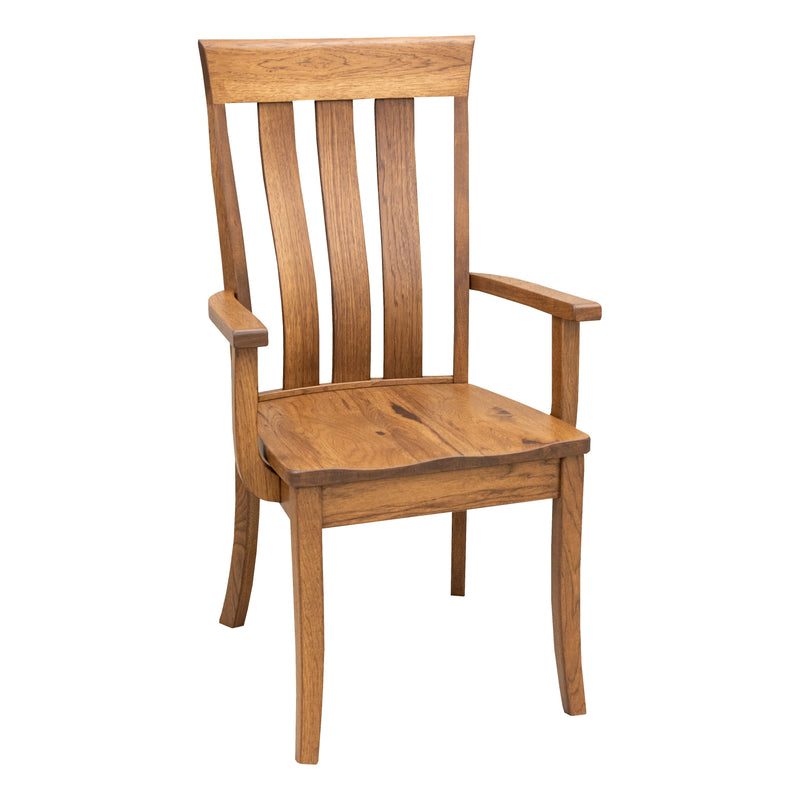 Crestline Hickory Wood Amish Arm Dining Chair | HC