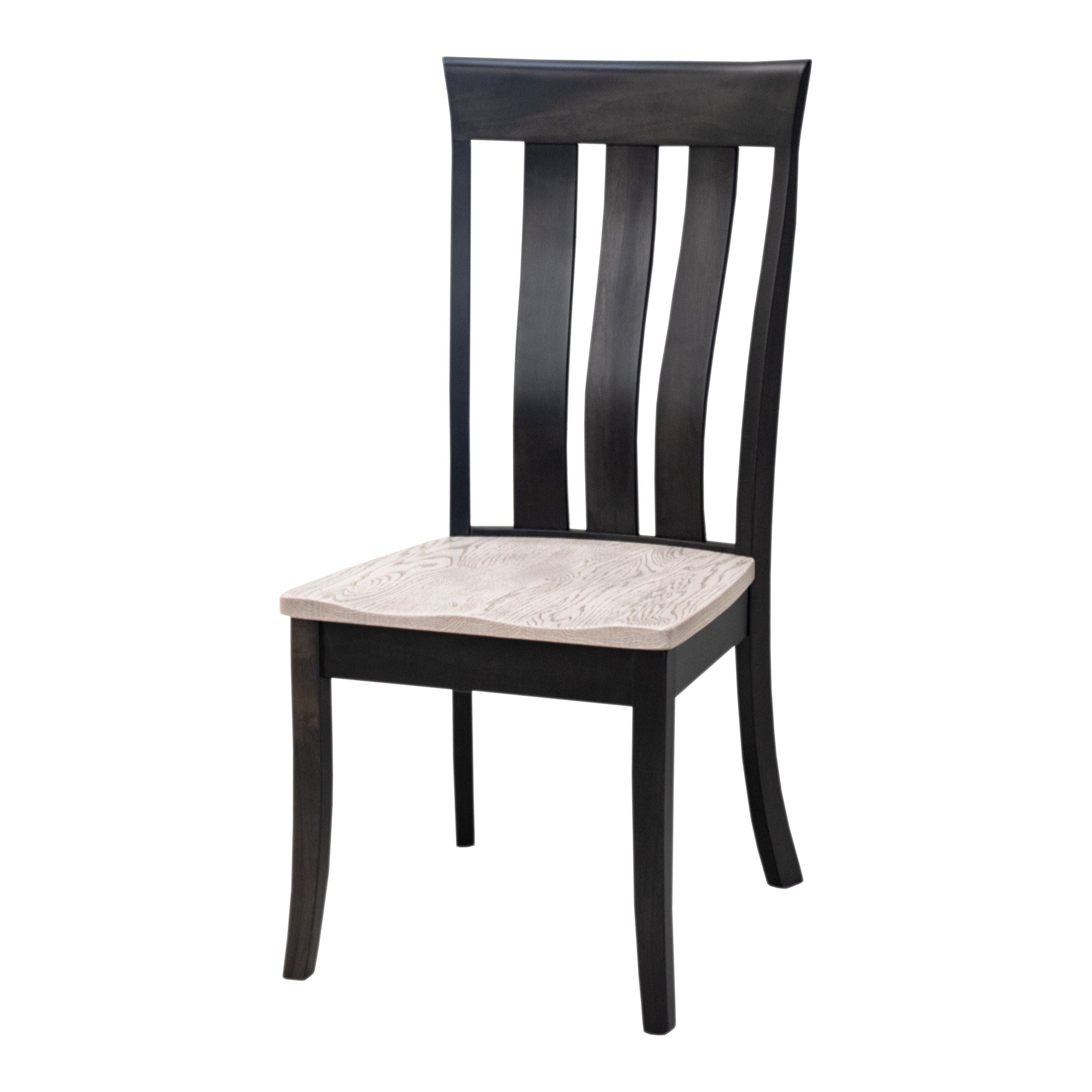 Crestline Black & Wood Amish Side Dining Chair | M-DK&O-SS