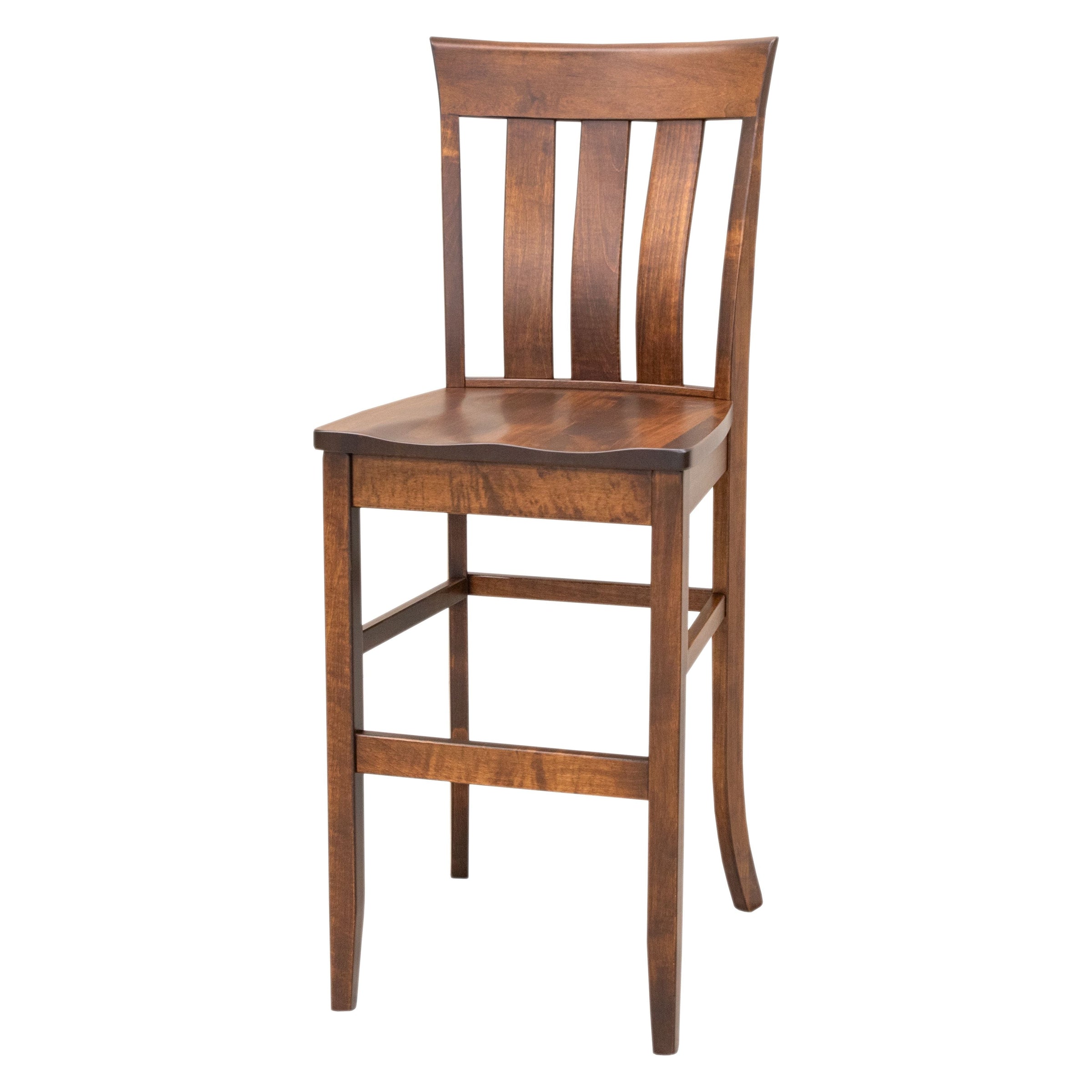 Crestline 24" Maple Wood Stationary Bar Stool | BOS