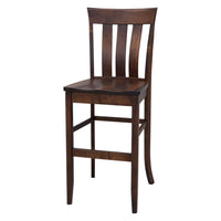 Crestline 24" Maple Wood Stationary Bar Stool | BV