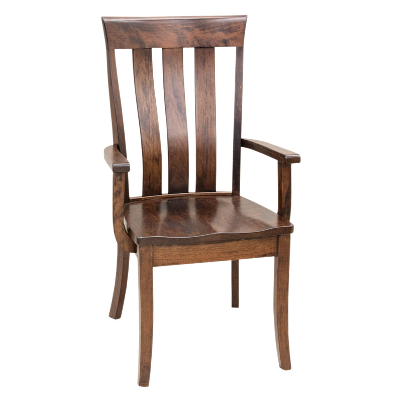 Crestline Cherry Wood Amish Arm Dining Chair | ASB