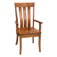 Crestline Oak Wood Amish Arm Dining Chair | MC