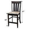 Crestline 24" Black & Wood Stationary Bar Stool | M-EB&C-MC