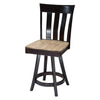 Crestline 24" Black & Wood Swivel Bar Stool | M-EB&RWO-GRB