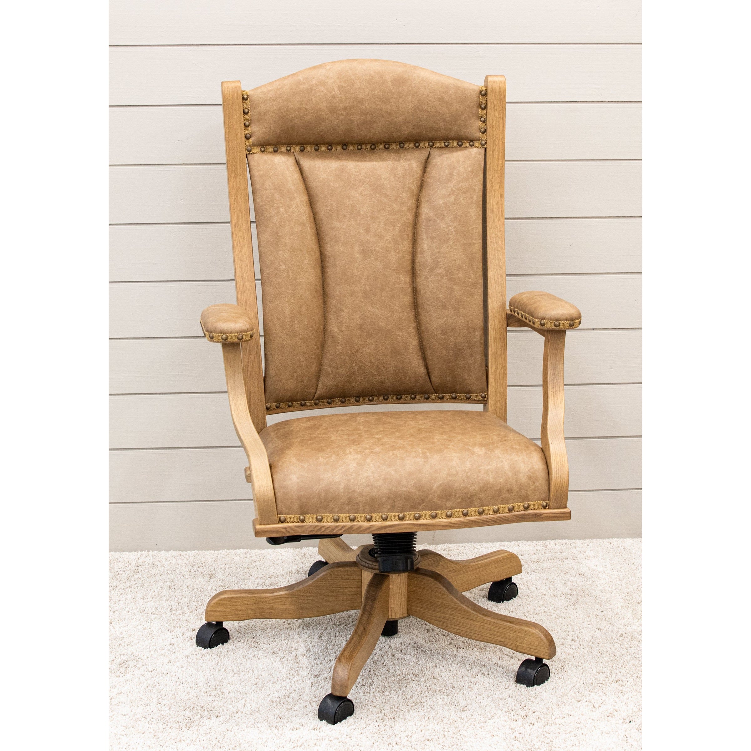Bristol Brown Leather Office Chair | RWO-DS