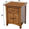 YSF Amish Mission 1-Drawer, 2-Door Nightstand