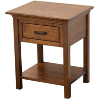YSF Amish Mission 1-Drawer, Open Nightstand