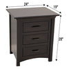 YSF Amish Mission 3-Drawer Nightstand