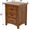 YSF Amish Mission 3-Drawer Nightstand