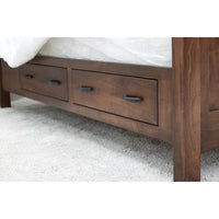 YSF Amish Mission Wood Panel Storage Platform Bed