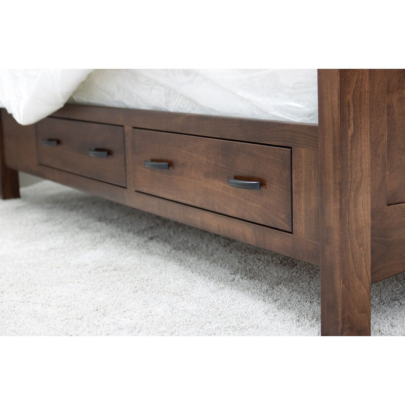 YSF Amish Mission Wood Panel Storage Platform Bed