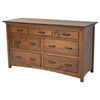 YSF Amish Mission 7-Drawer Low Dresser