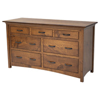 YSF Amish Mission 7-Drawer Low Dresser