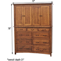 YSF Amish Mission Mule Chest Armoire