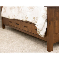 YSF Amish Mission Wood Panel Storage Platform Bed