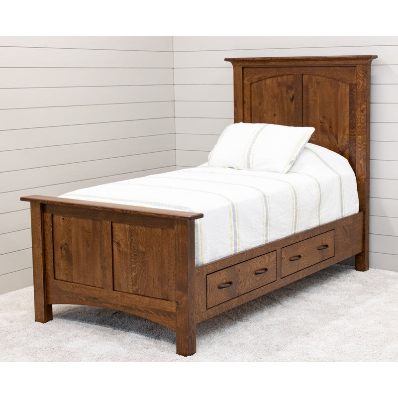 YSF Amish Mission Twin Storage Platform Bed