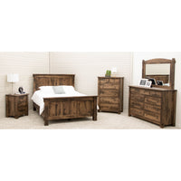 Baltic Amish Panel Bed with Straight Headboard