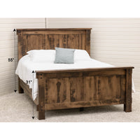 Baltic Amish Panel Bed with Straight Headboard