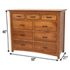 YSF Amish Mission 9-Drawer Tall Dresser