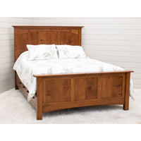 YSF Amish Mission Wood Panel Storage Platform Bed