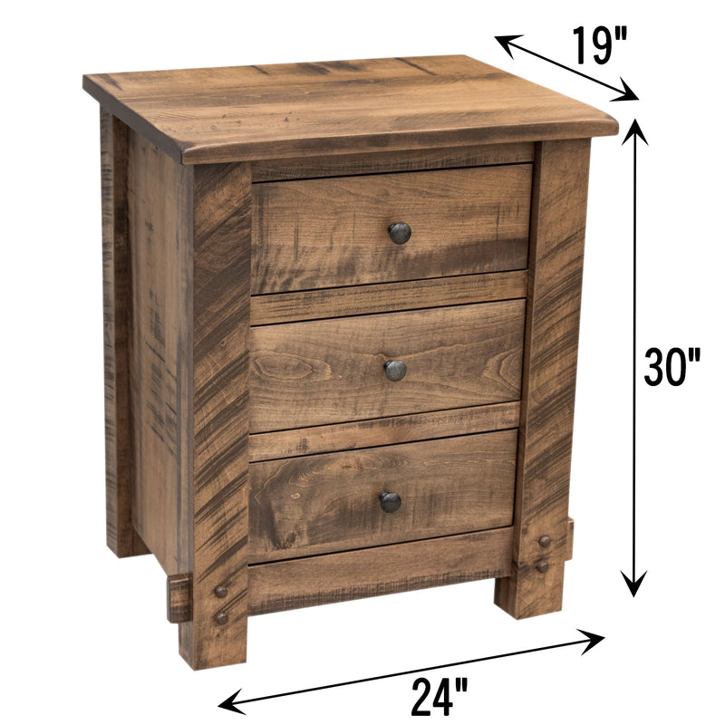 Baltic Amish 3-Drawer Nightstand