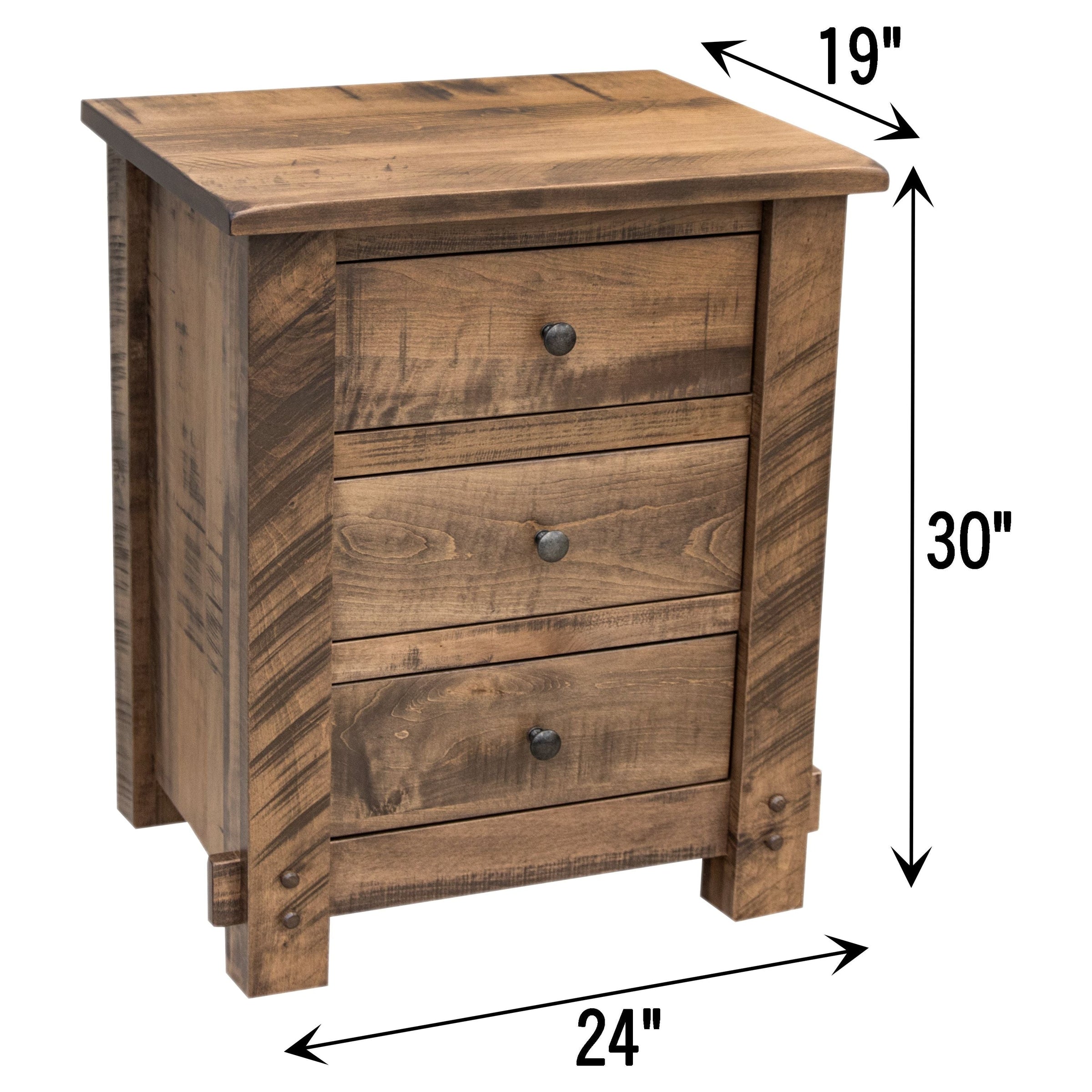 Baltic Amish 3-Drawer Nightstand