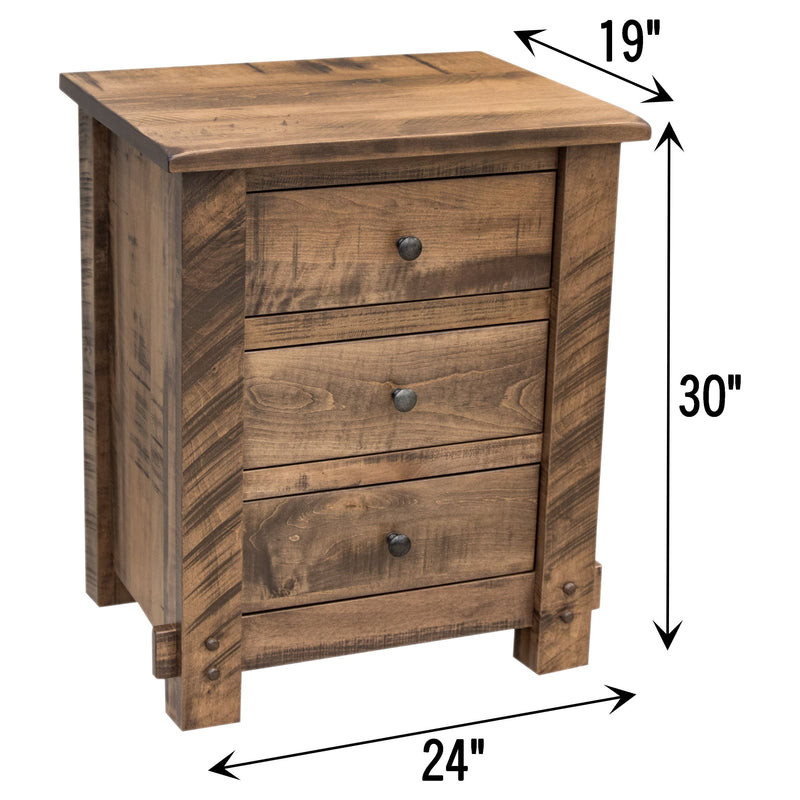 Baltic Amish 3-Drawer Nightstand