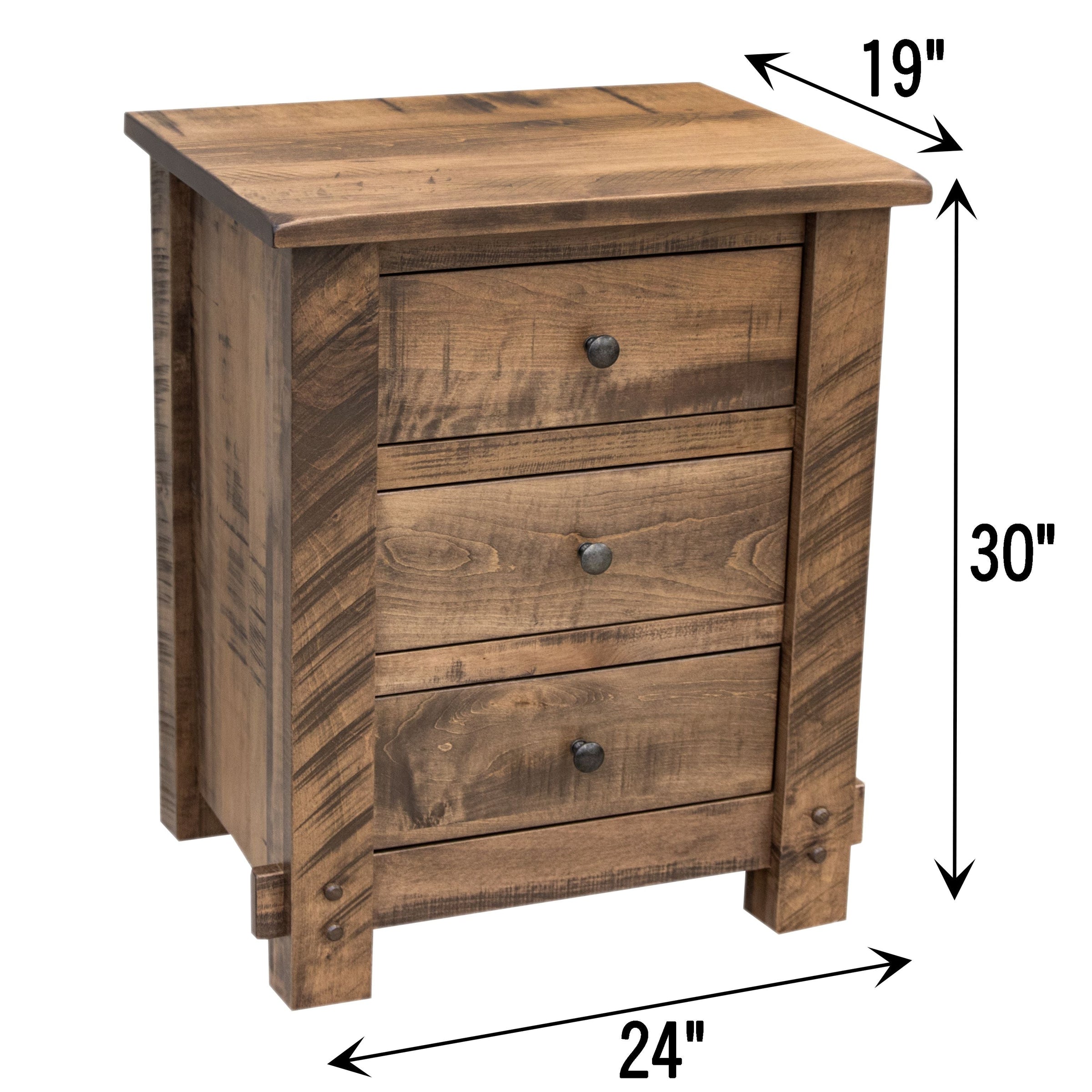 Baltic Amish 3-Drawer Nightstand