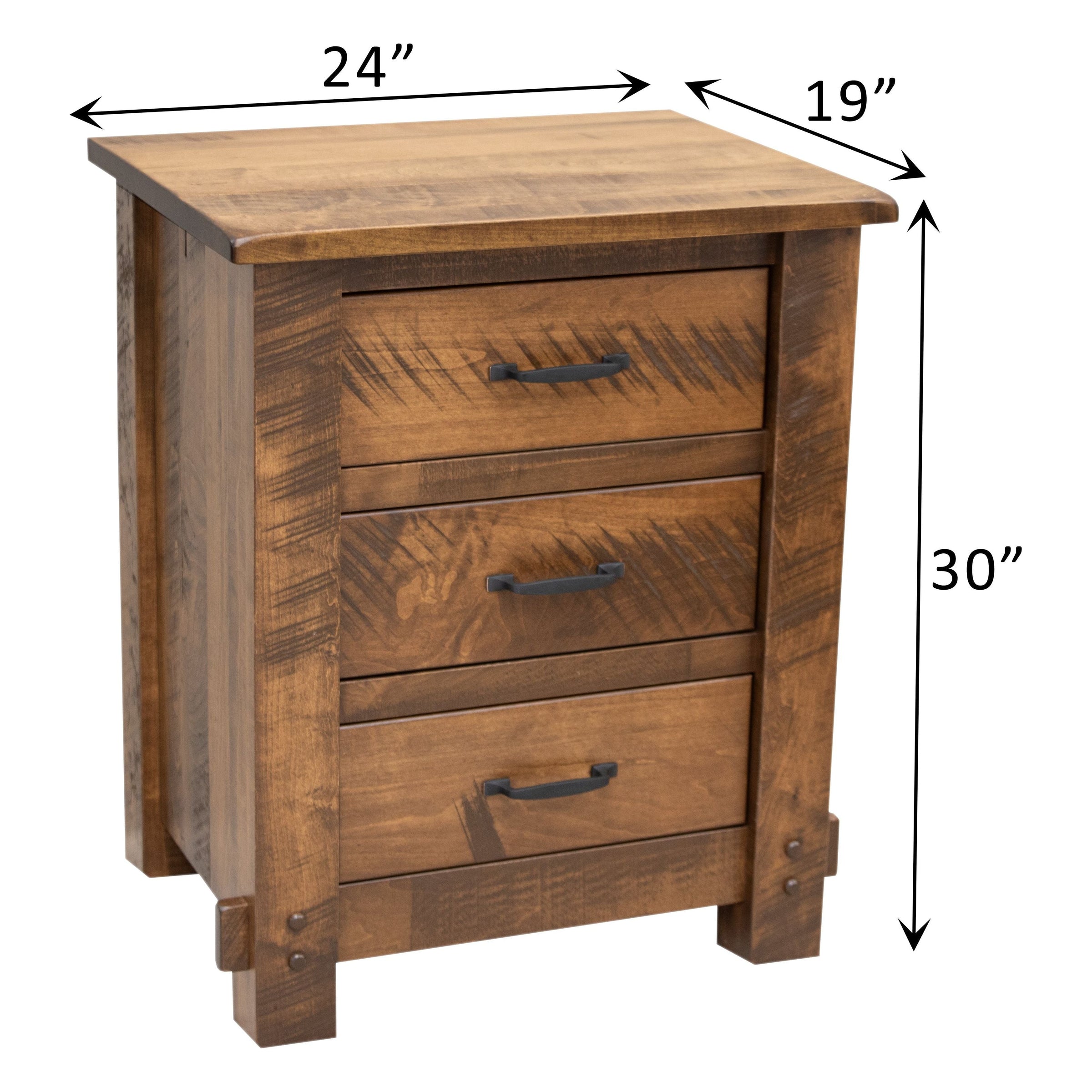 Baltic Amish 3-Drawer Nightstand