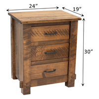 Baltic Amish 3-Drawer Nightstand