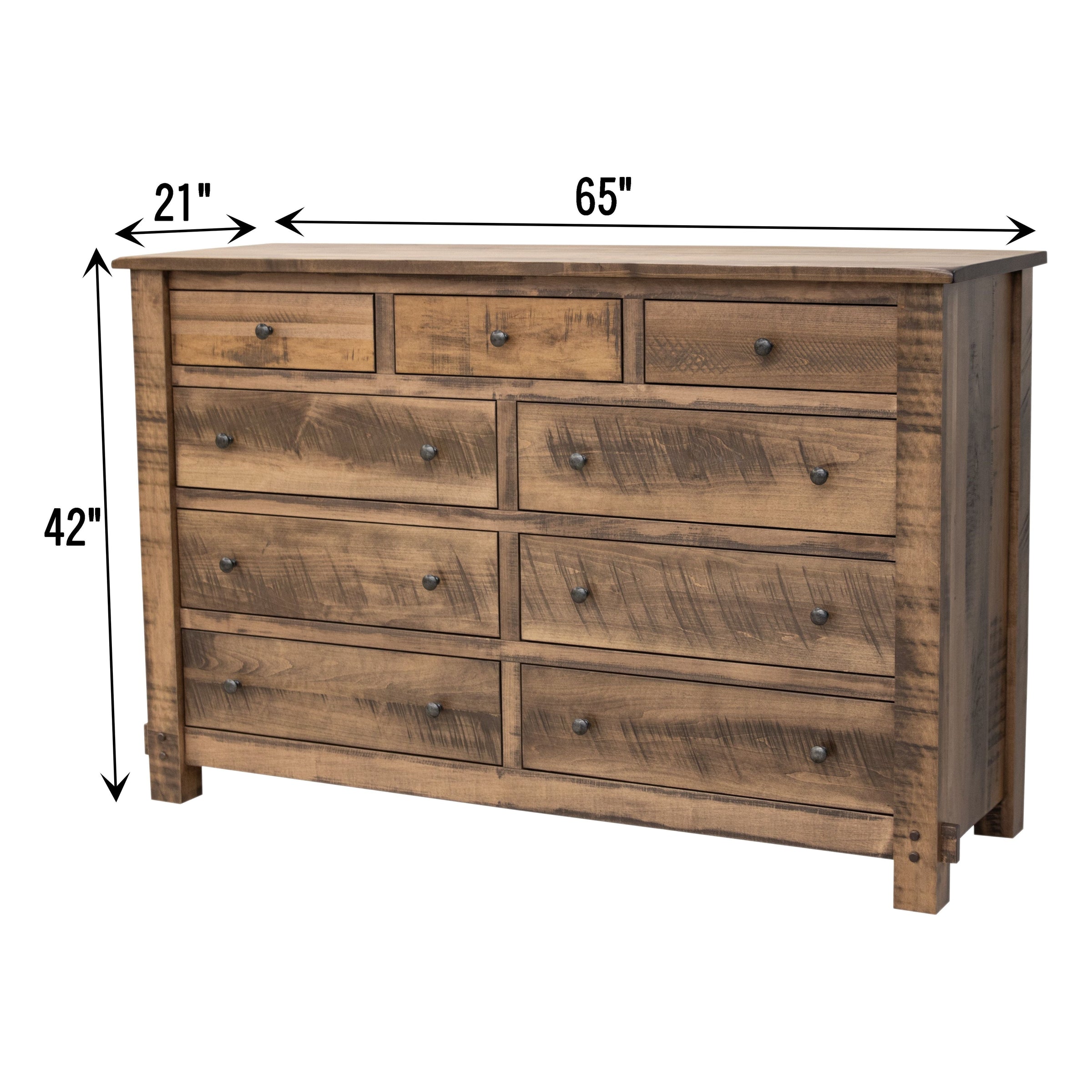 Baltic Amish 9-Drawer Tall Dresser