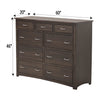 Millersburg Amish 9-Drawer Tall Dresser