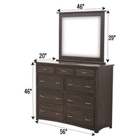 Millersburg Amish 9-Drawer Tall Dresser