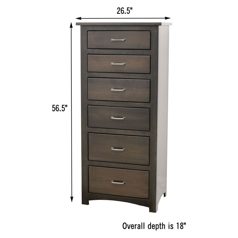 Millersburg Amish 6-Drawer Lingerie Dresser
