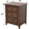 Dublin Amish 3-Drawer Nightstand