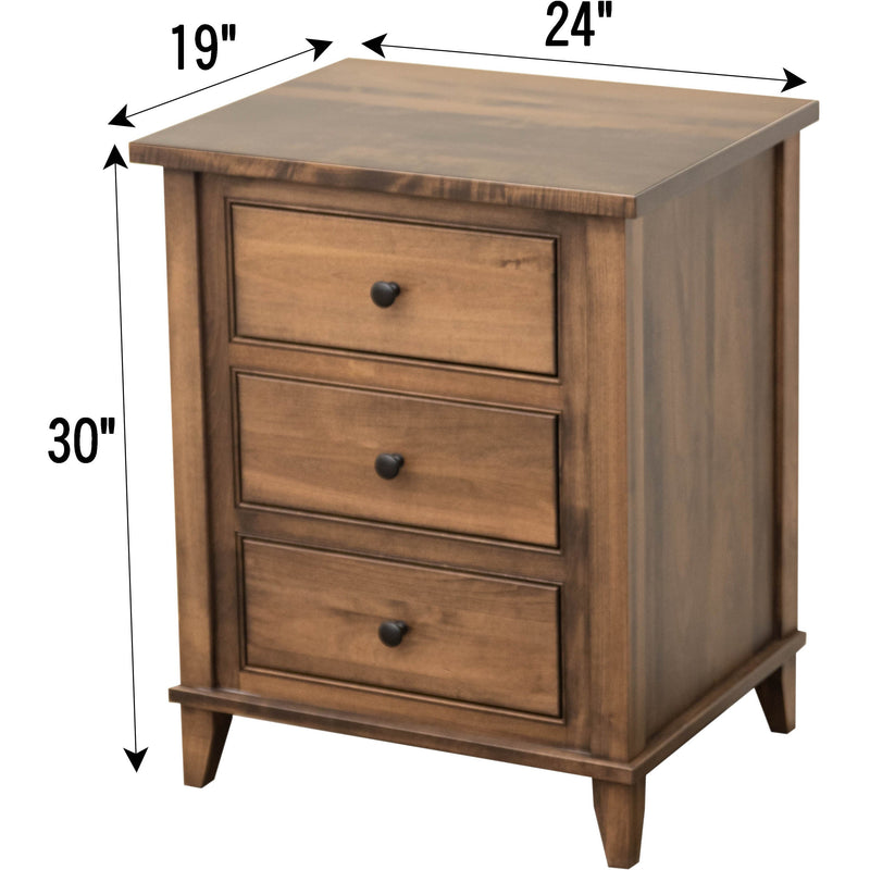 Dublin Amish 3-Drawer Nightstand