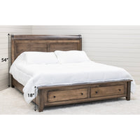 Dublin Amish Avondale Sleigh Storage Platform Bed