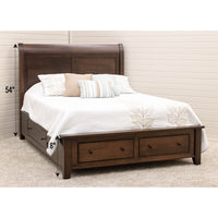 Dublin Amish Avondale Sleigh Storage Platform Bed