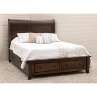 Dublin Amish Avondale Sleigh Storage Platform Bed