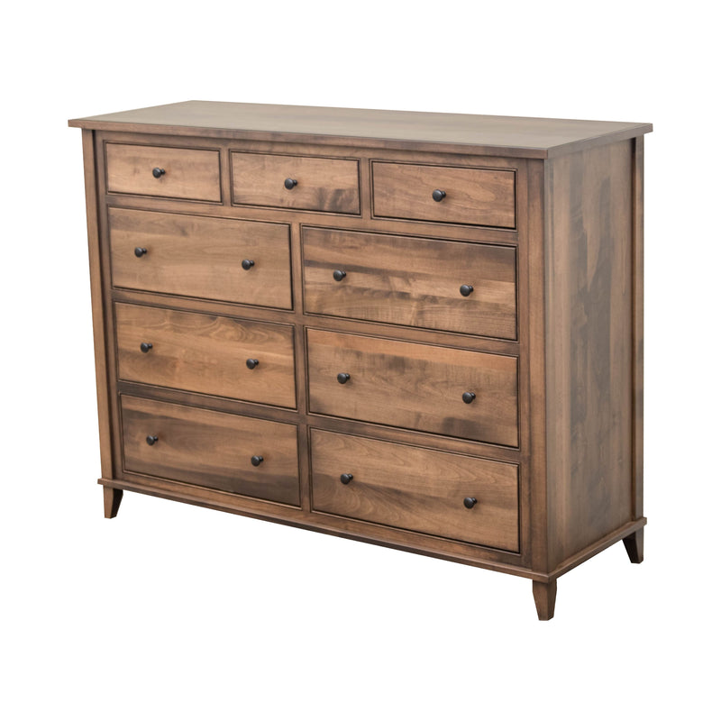 Dublin Amish 9-Drawer Tall Dresser