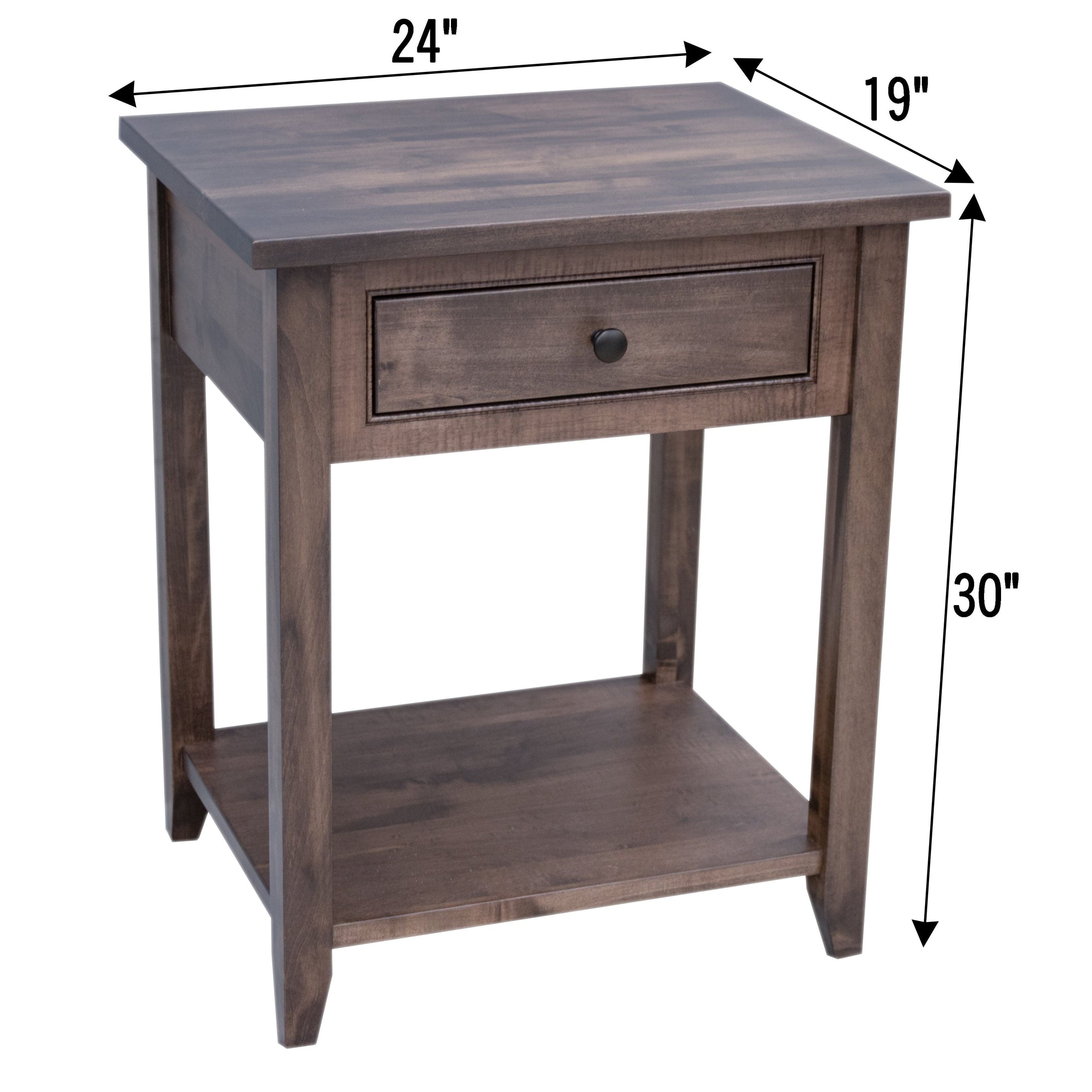 Dublin Amish 1-Drawer, Open Nightstand