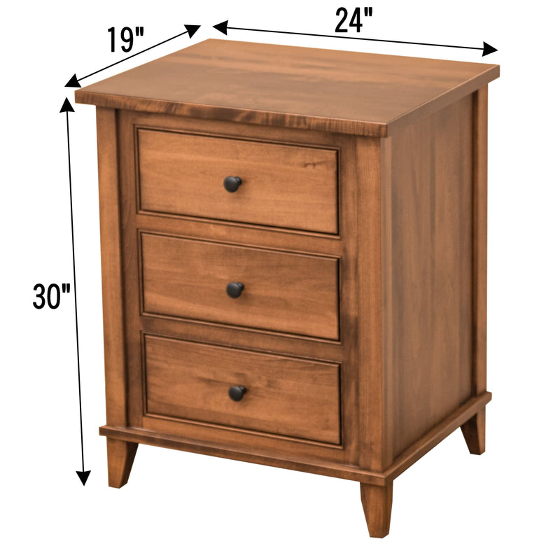Dublin Amish 3-Drawer Nightstand