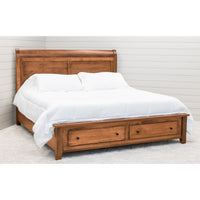 Dublin Amish Avondale Sleigh Storage Platform Bed