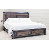 Dublin Amish Avondale Sleigh Storage Platform Bed