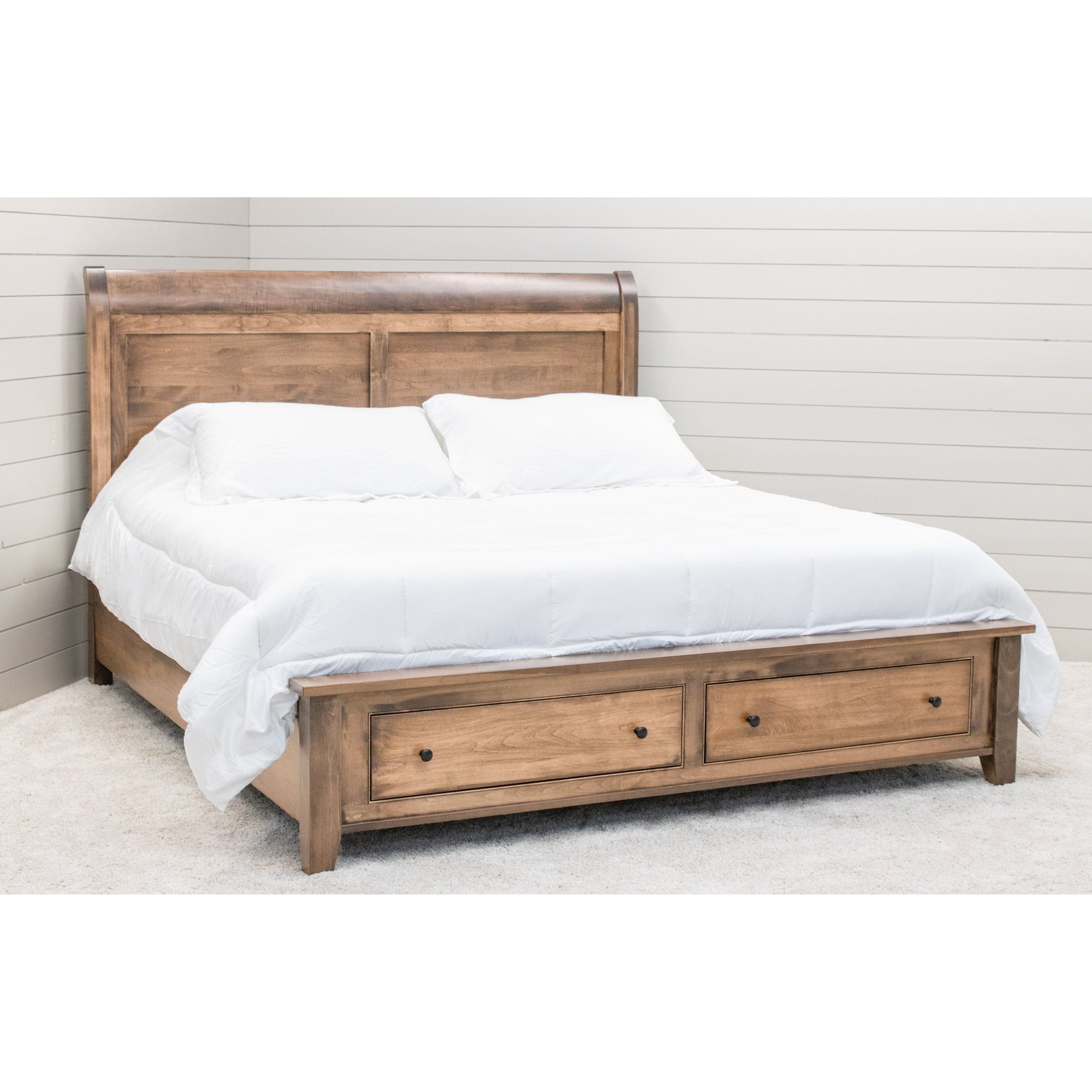 Dublin Amish Avondale Sleigh Storage Platform Bed